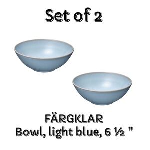 Light Blue Bowls - Set of 2